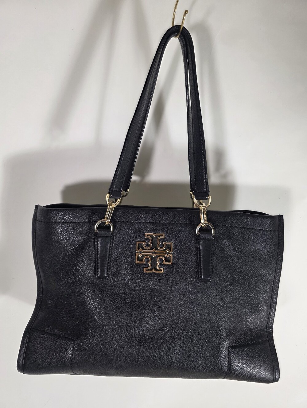 Tory Burch Marion Black leather tote Bag Purse